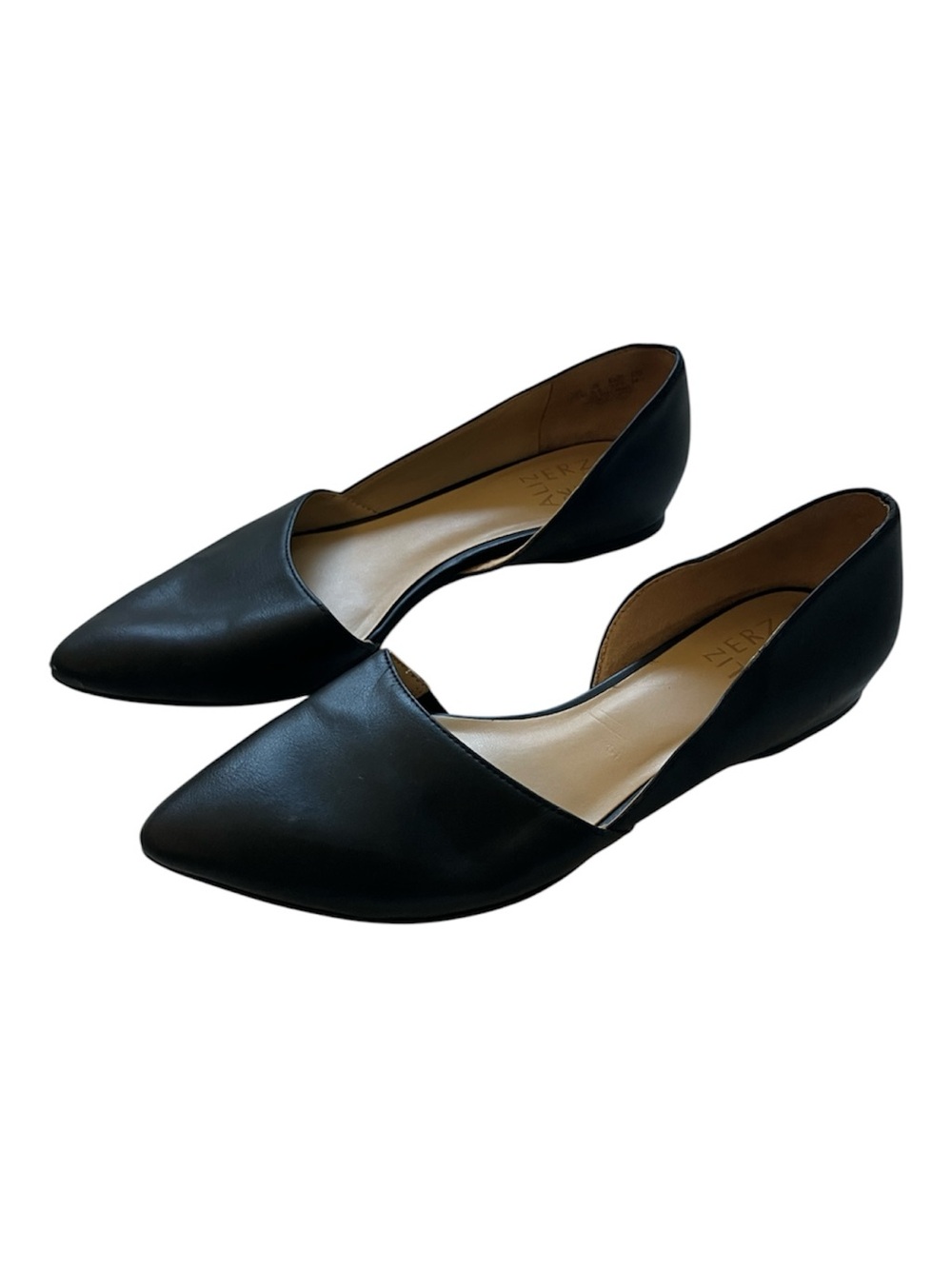 Naturalizer Women's Samantha Pointed Toe Slip-On Leather Ballerina Flats 7.5